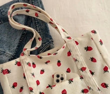 Load image into Gallery viewer, Strawberry Tote Bag
