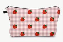 Load image into Gallery viewer, Strawberry Print Small Zippered Bag
