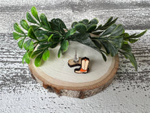 Load image into Gallery viewer, Cowboy Boots Wood Stud Earrings
