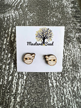 Load image into Gallery viewer, Mummy Wood Stud Earrings
