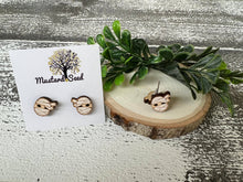 Load image into Gallery viewer, Mummy Wood Stud Earrings
