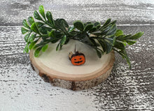 Load image into Gallery viewer, Jack O Lantern Wood Stud Earrings
