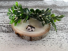 Load image into Gallery viewer, Raccoon Wood Stud Earrings
