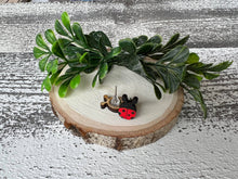Load image into Gallery viewer, Ladybugs Wood Stud Earrings
