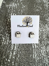 Load image into Gallery viewer, Ghost Wood Stud Earrings
