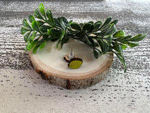 Load image into Gallery viewer, Green Leaves Wood Stud Earrings
