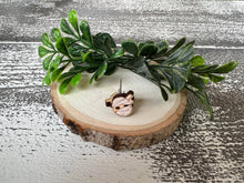 Load image into Gallery viewer, Mummy Wood Stud Earrings
